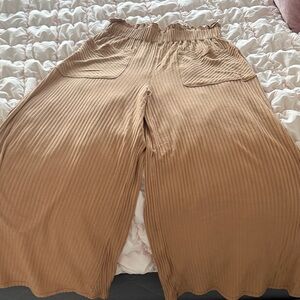 Free people Wide-Leg Ribbed Pants